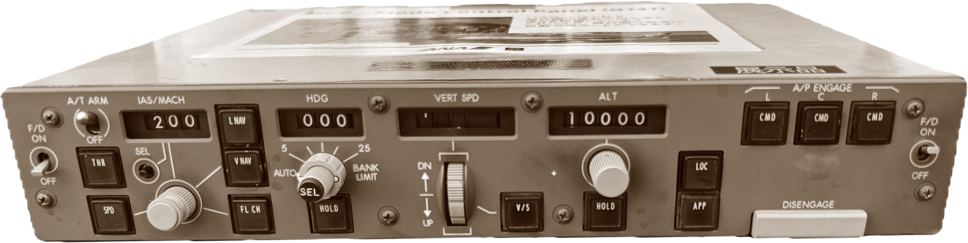B747-400's Mode Control Panel